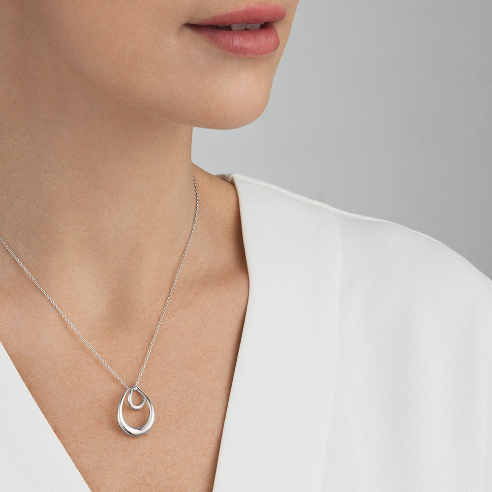 Offspring Large Pendant Necklace Silver - Deacon & Son