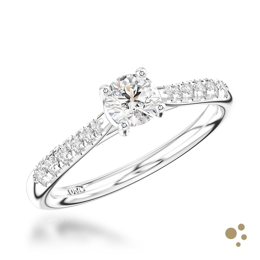 Skye Classic Round Solitaire 0.30ct Diamond Platinum Ring - Deacon & Son