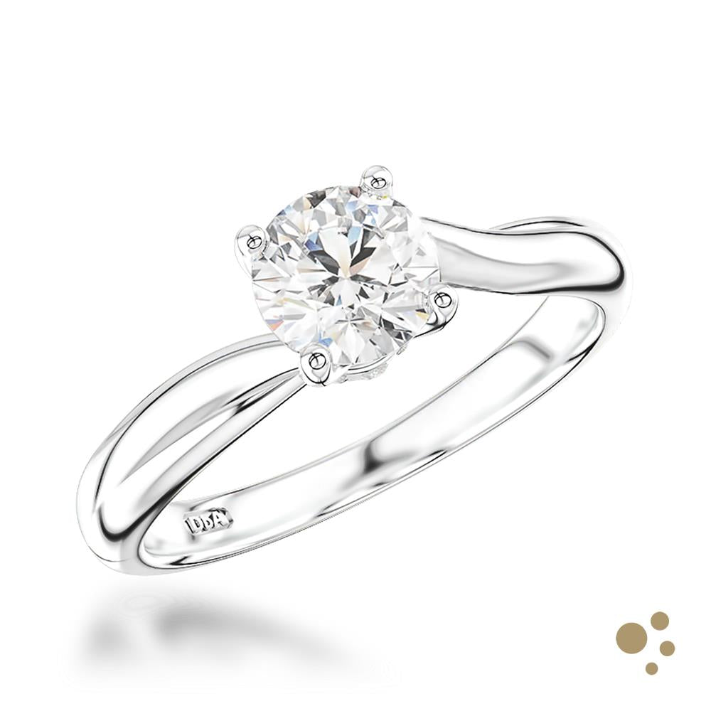 Rona Solitaire 0.50ct Diamond Platinum Ring - Deacon & Son