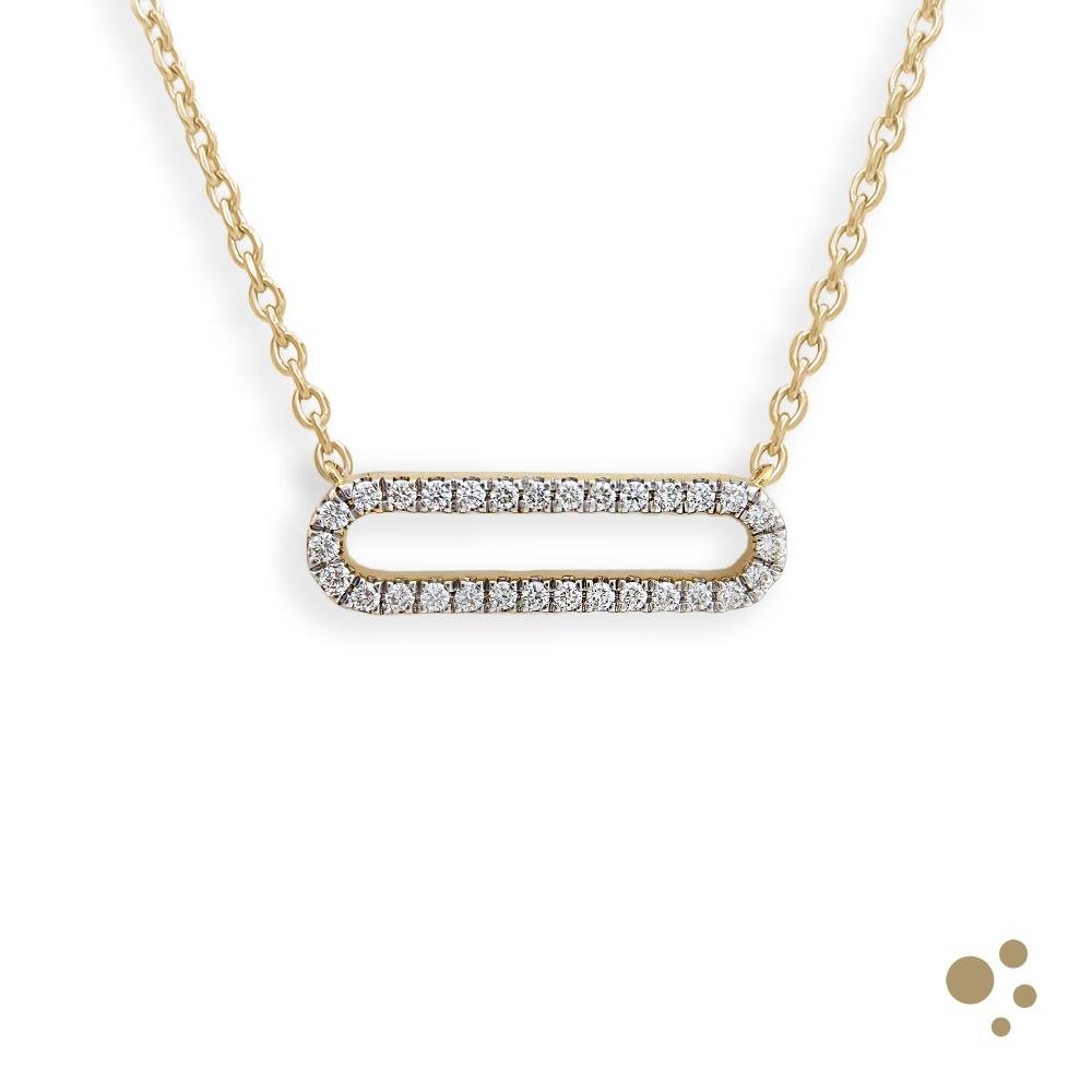 Love links Pendant 0.28ct Diamond Yellow Gold Ring - Deacon & Son