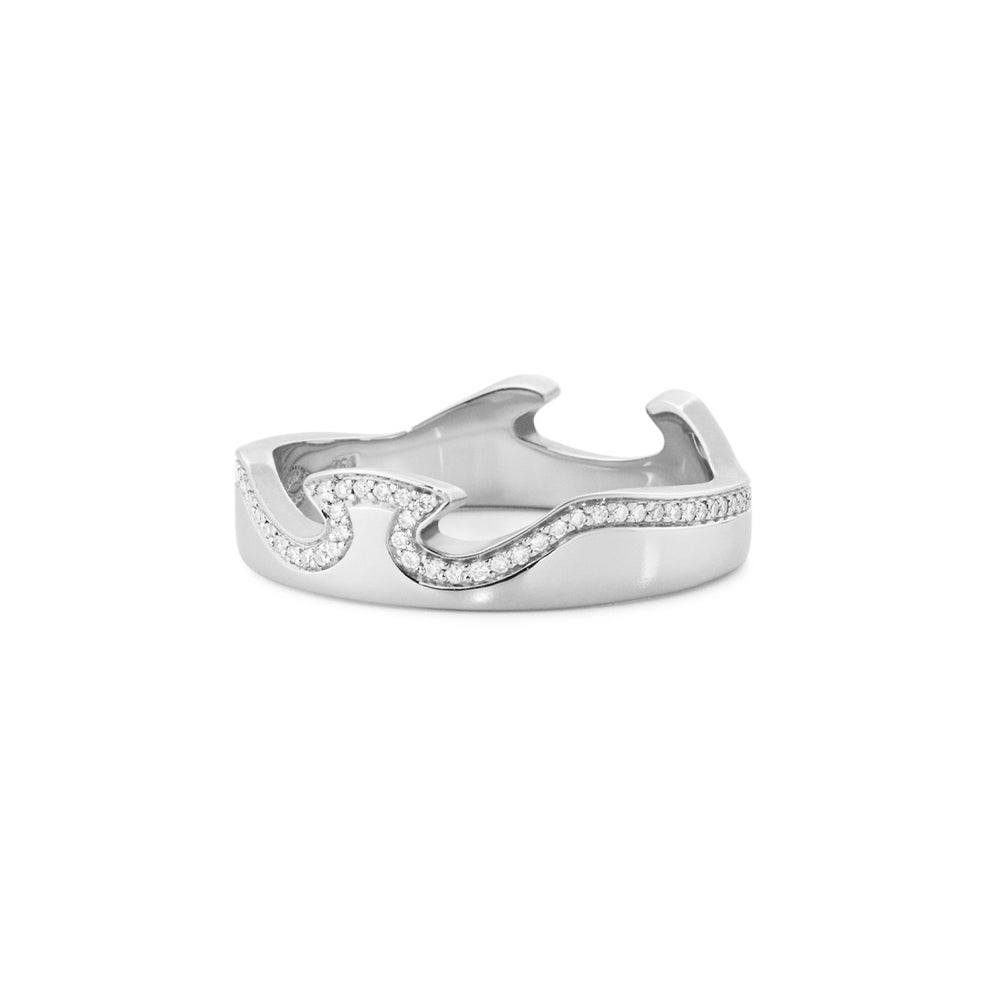 Fusion End Ring 18ct White Gold - Deacon & Son