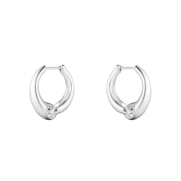 Reflect Large Earhoops Silver - Deacon & Son