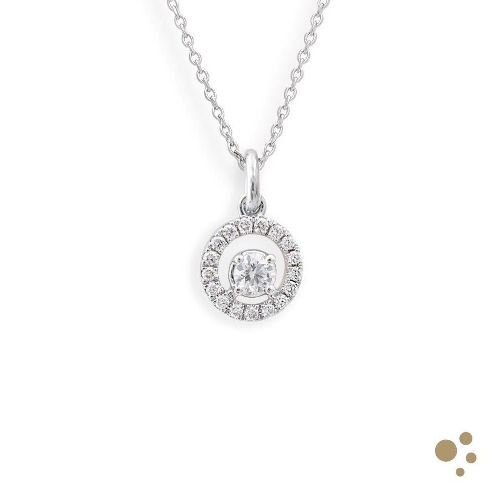 Skye Petite Pendant 0.16ct Diamond Platinum Ring - Deacon & Son