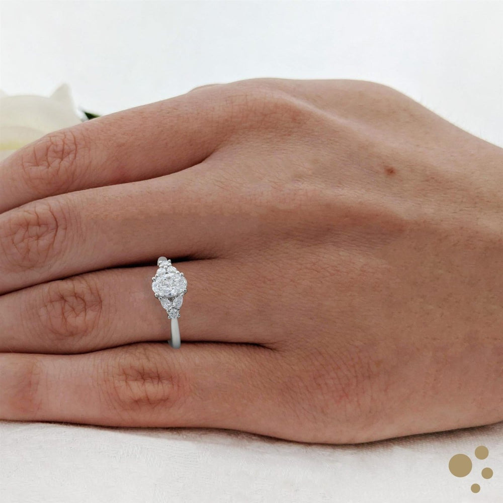 Amara Oval Solitaire 0.50ct Diamond Platinum Ring - Deacon & Son