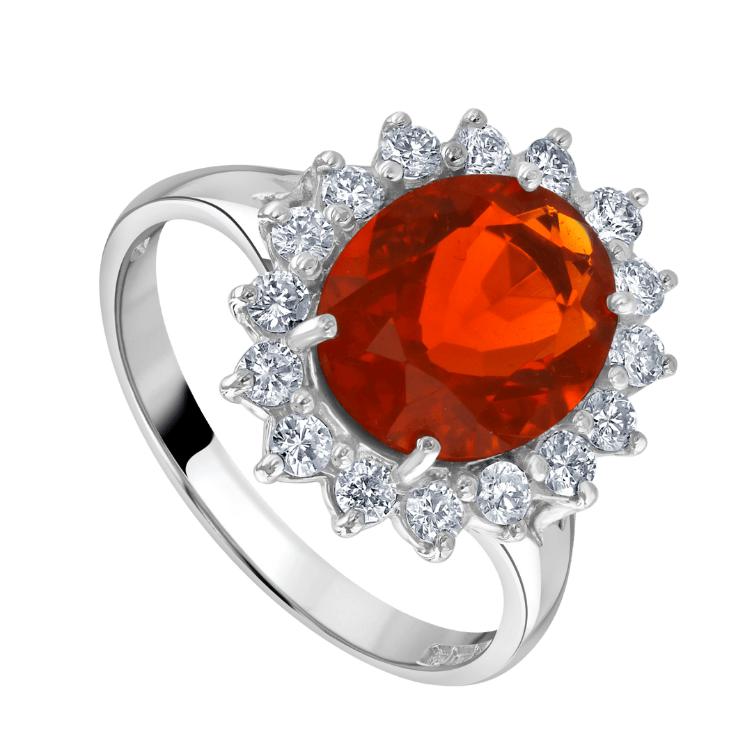 Fire Opal and Diamond Ring - Deacon & Son