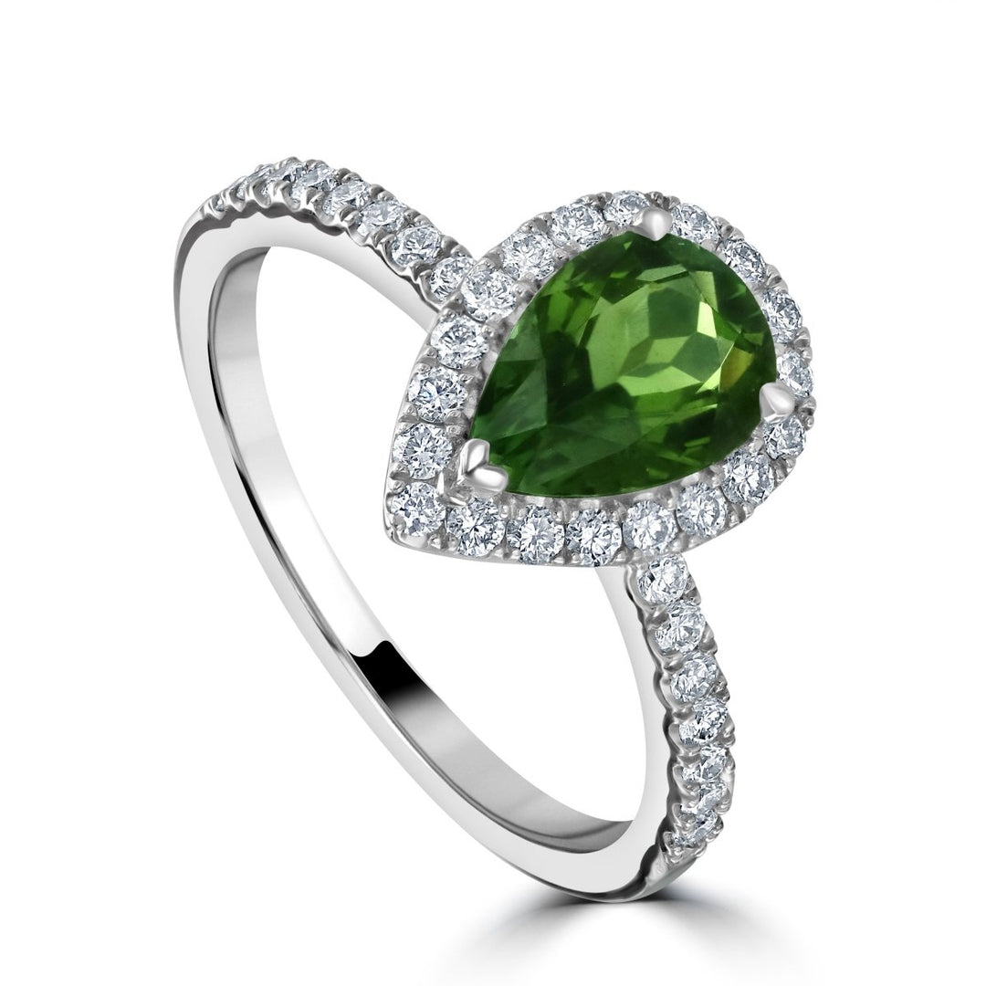 Green Tourmaline and Diamond Ring - Deacon & Son