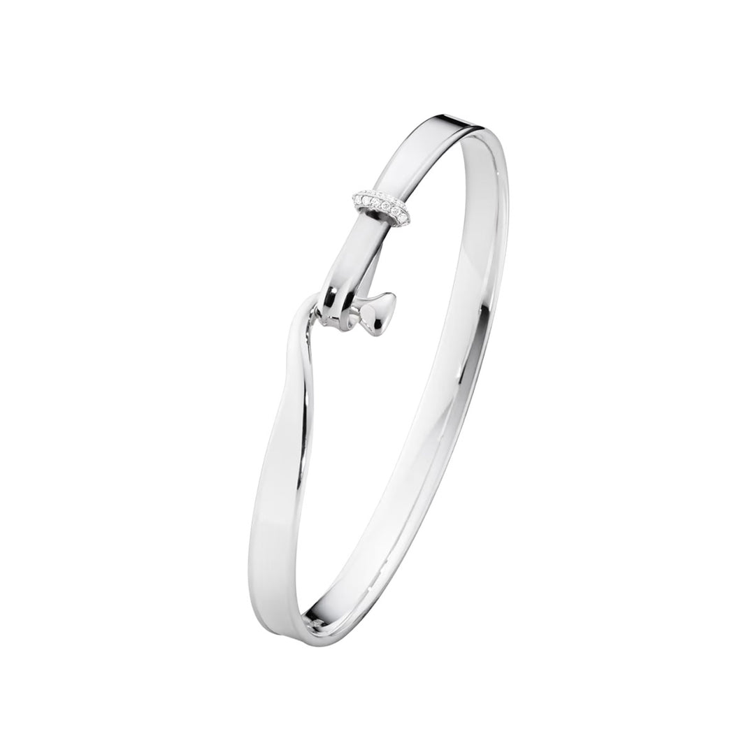 Torun Bangle With White Diamonds - Deacon & Son