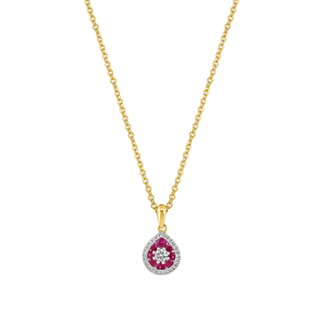 Ruby and Diamond Small Pendant - Deacon & Son