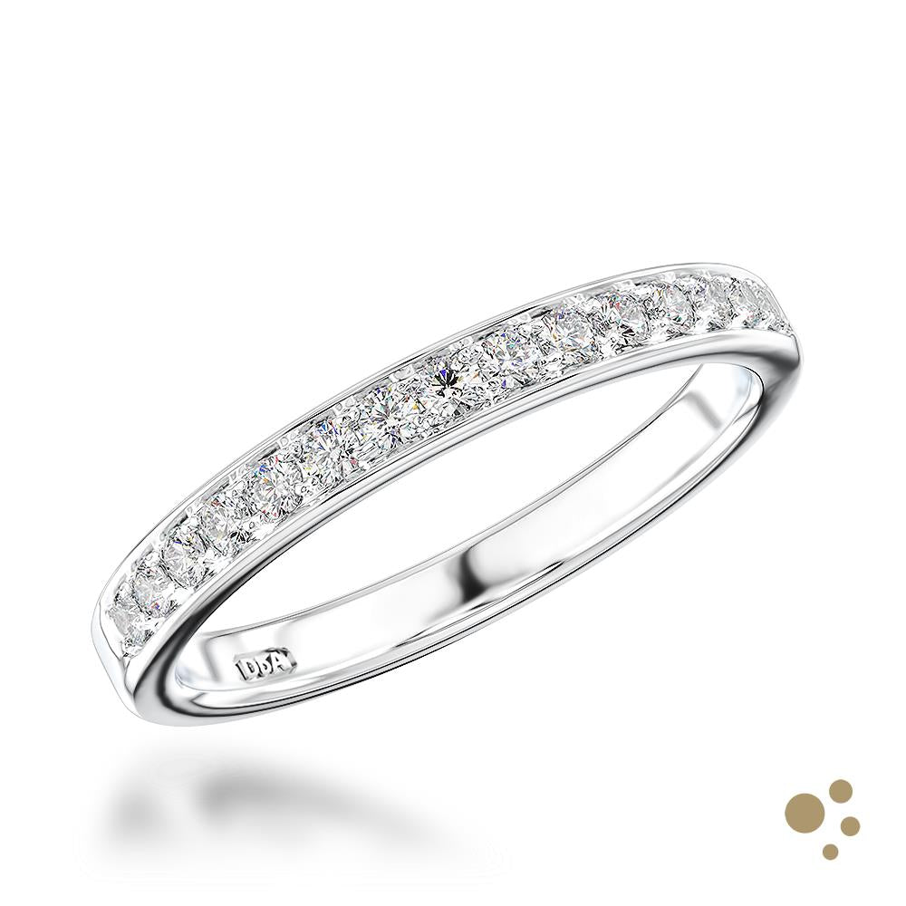 Memoire Classic Bridal 0.24ct Diamond Platinum Ring - Deacon & Son