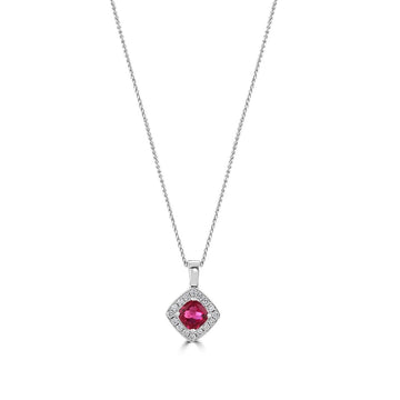 Rubellite Tourmaline and Diamond Pendant - Deacon & Son