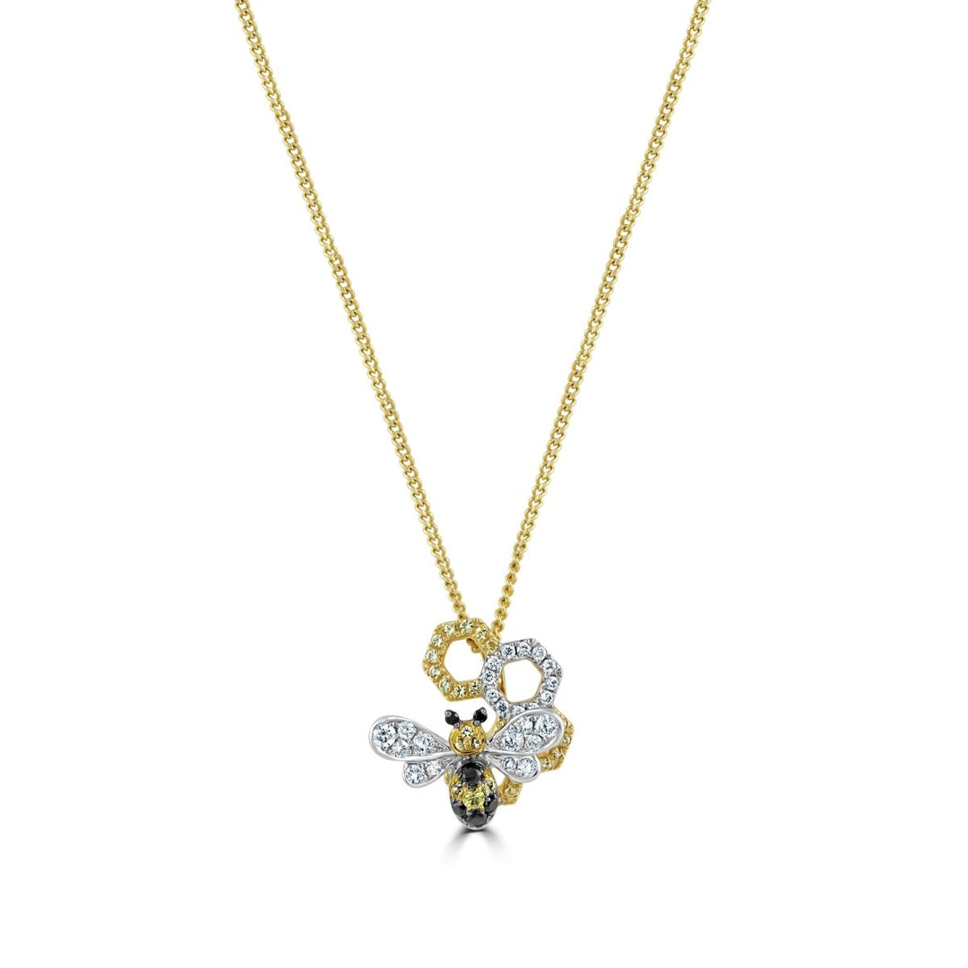 Diamond Bee Pendant - Deacon & Son
