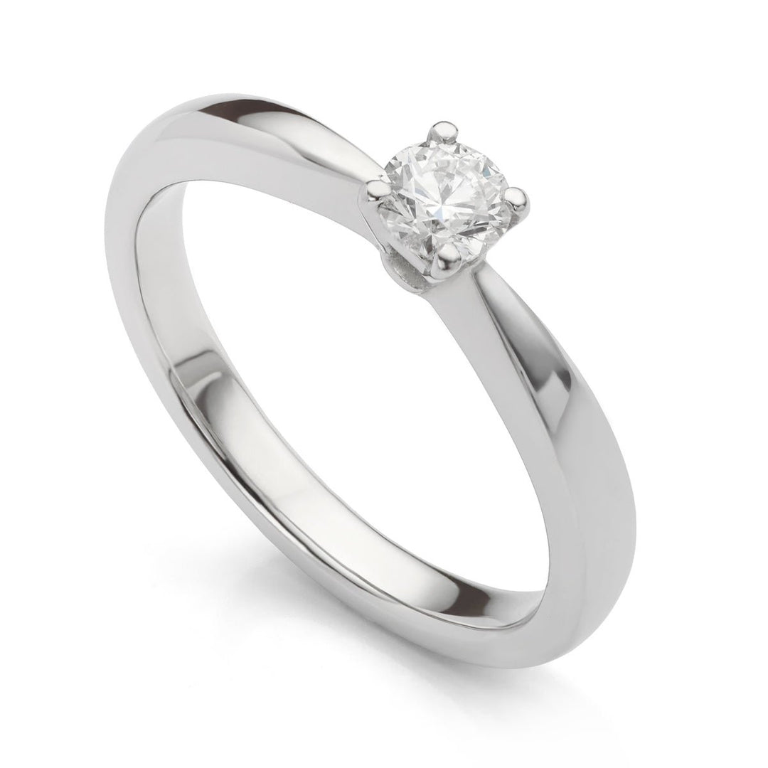 Platinum Single Stone Diamond Ring - Deacon & Son