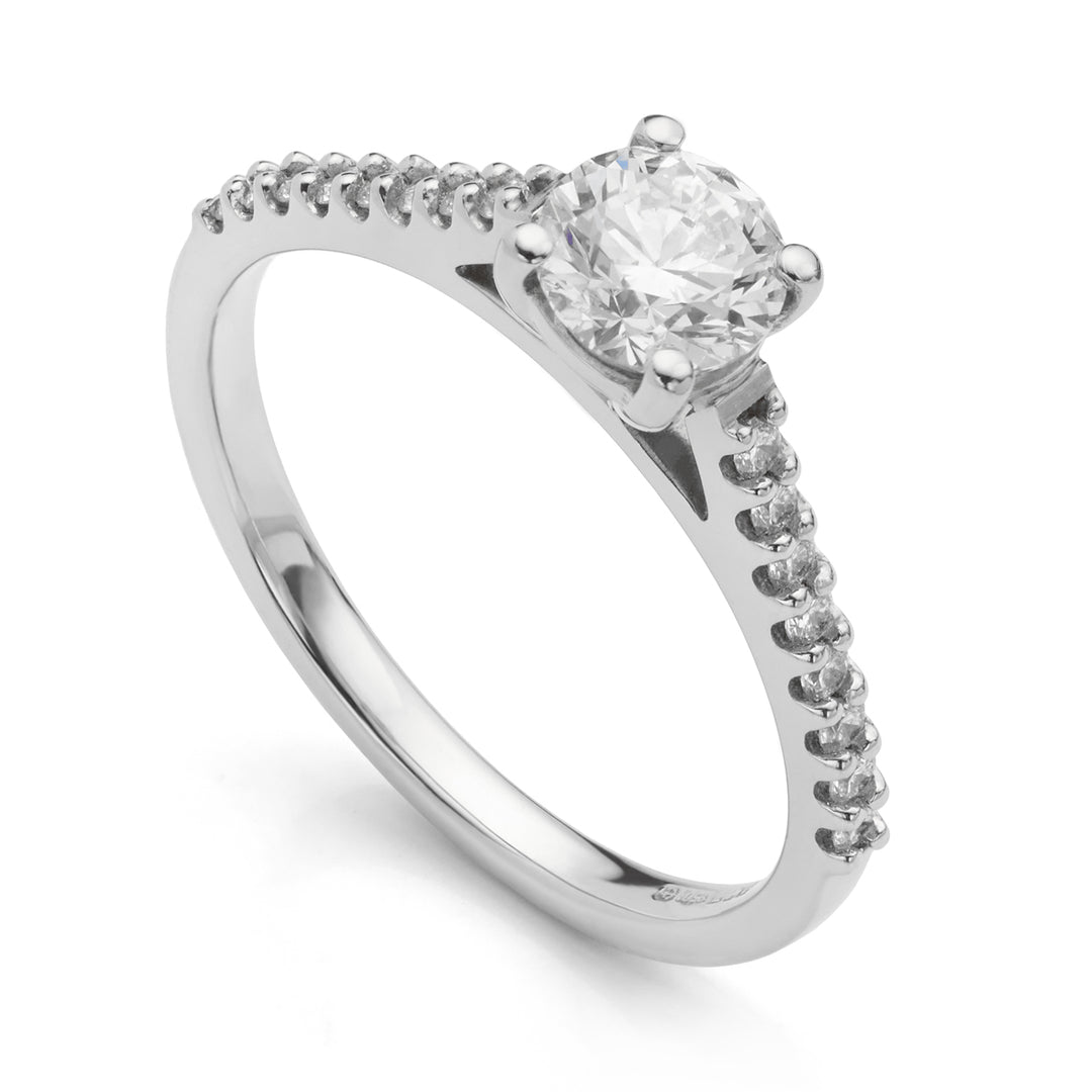 Platinum diamond single stone ring - Deacon & Son