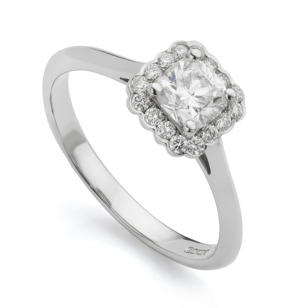 Platinum diamond cluster ring - Deacon & Son