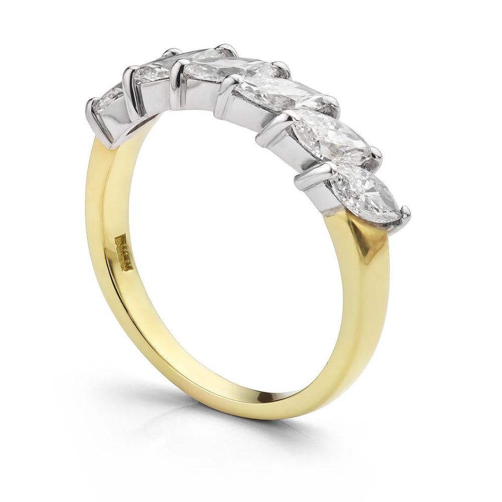 Marquise Cut Diamond Half Eternity Ring - Deacon & Son