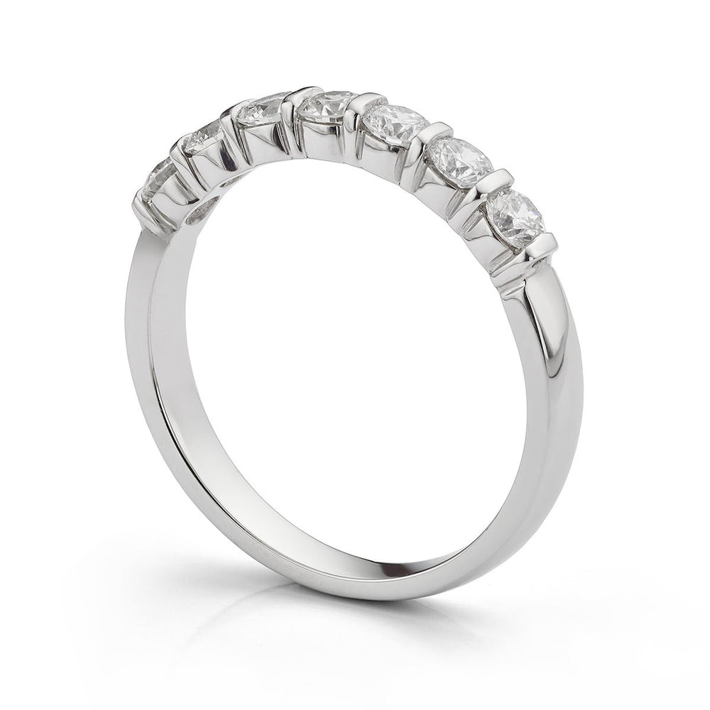 Platinum Diamond Half Eternity Ring - Deacon & Son