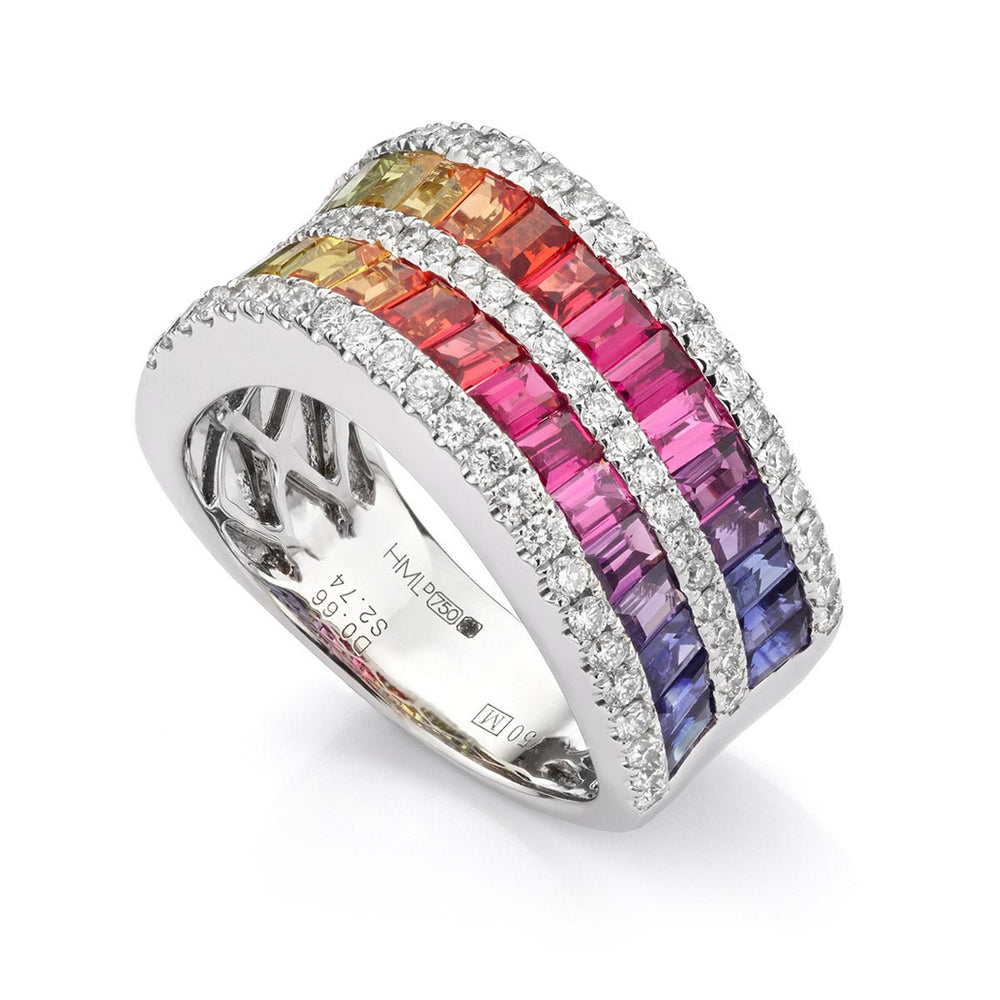 Rainbow Sapphire and Diamond Ring - Deacon & Son