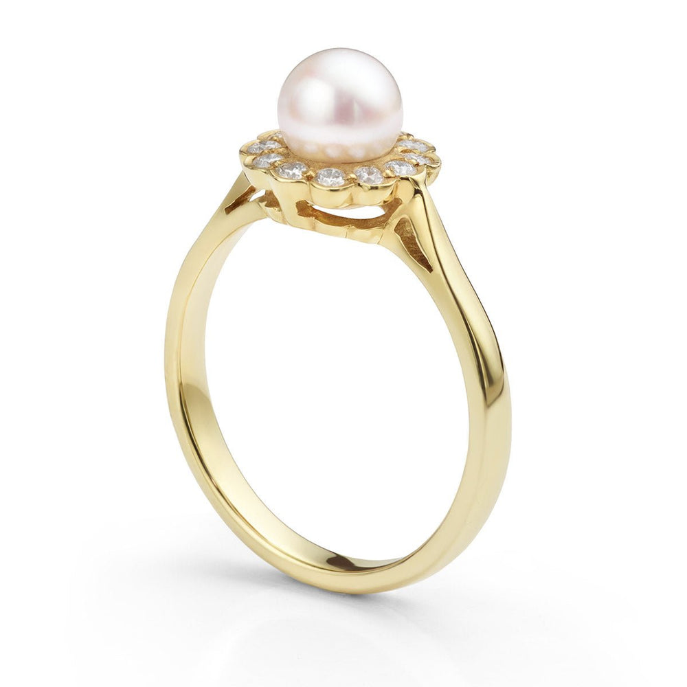 Cultured Pearl and Diamond Cluster Ring - Deacon & Son