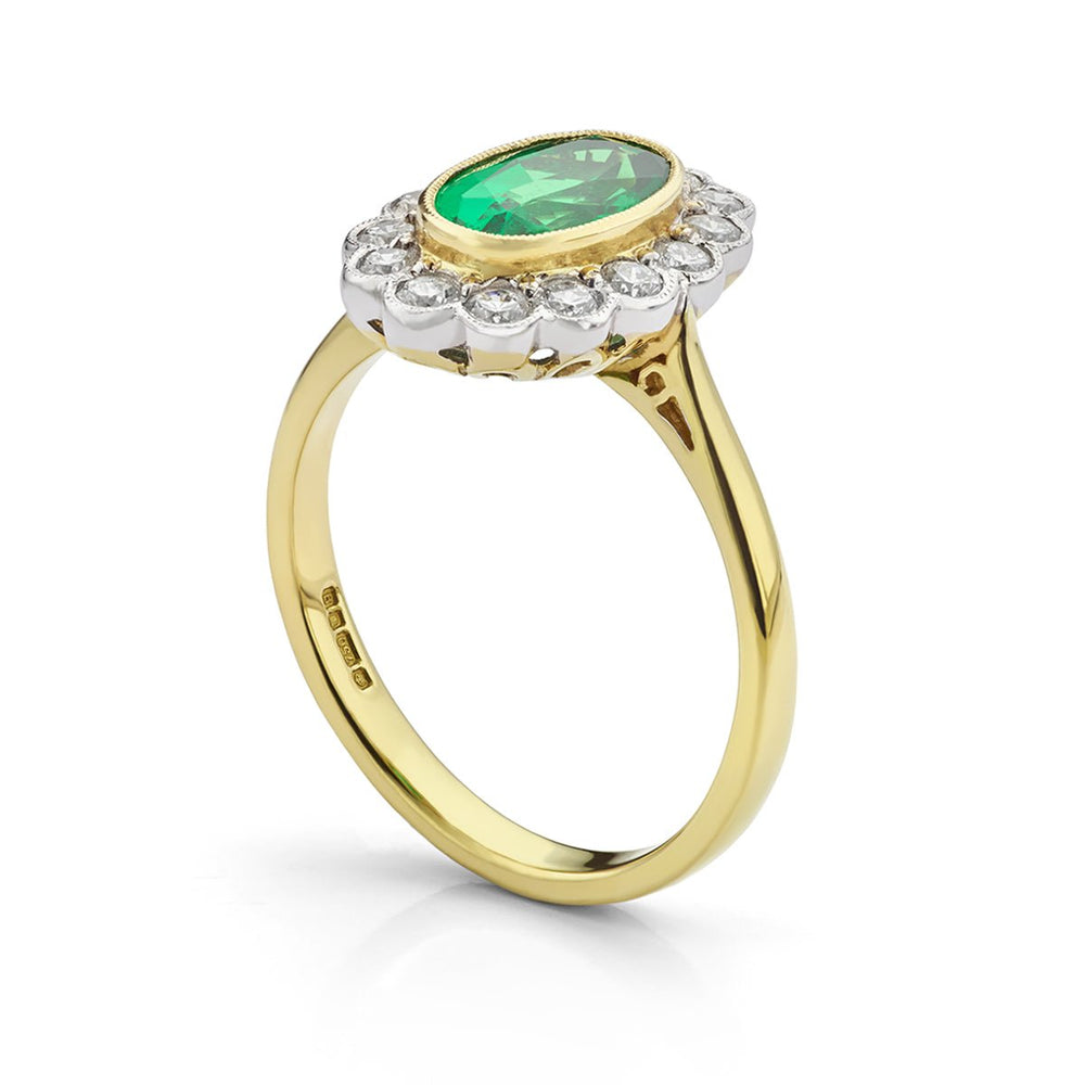 Tsavorite Green Garnet and Diamond Dress Ring - Deacon & Son
