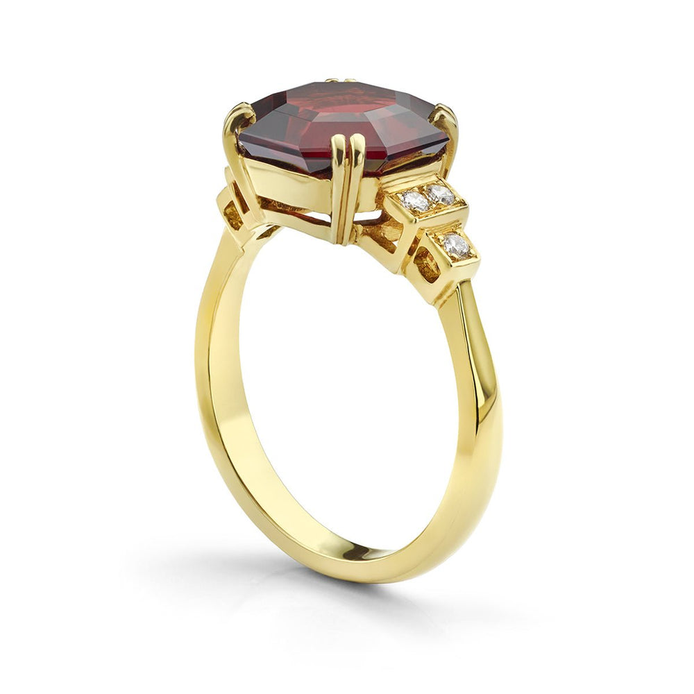 Garnet and Diamond Dress Ring - Deacon & Son