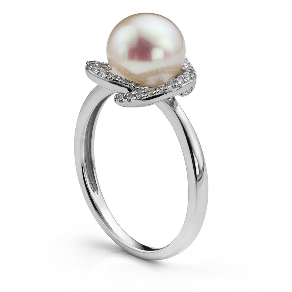 Cultured Pearl and Diamond Cluster Ring - Deacon & Son