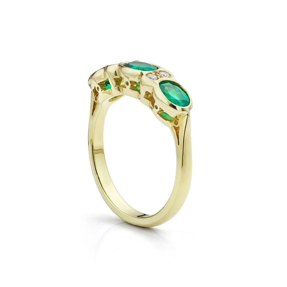 Emerald and Diamond Dress Ring - Deacon & Son