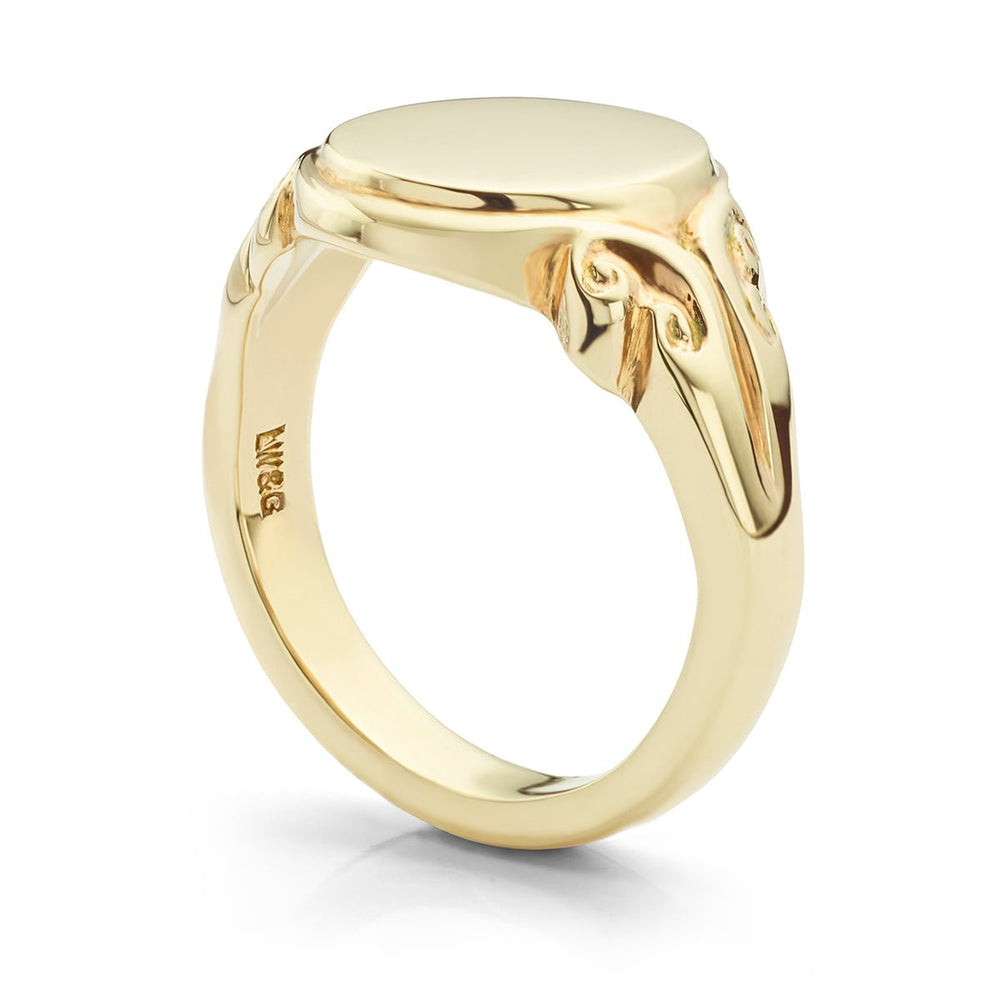Scroll Design Signet Ring - Deacon & Son