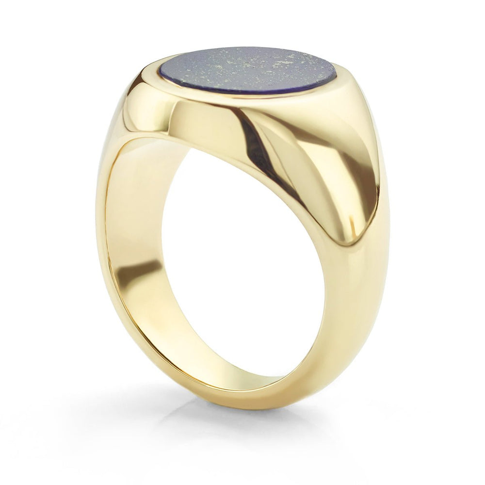Blue Lapis Signet Ring - Deacon & Son