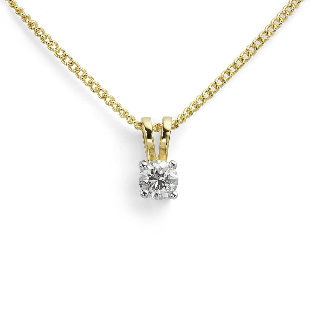 Solitaire Diamond Pendant - Deacon & Son