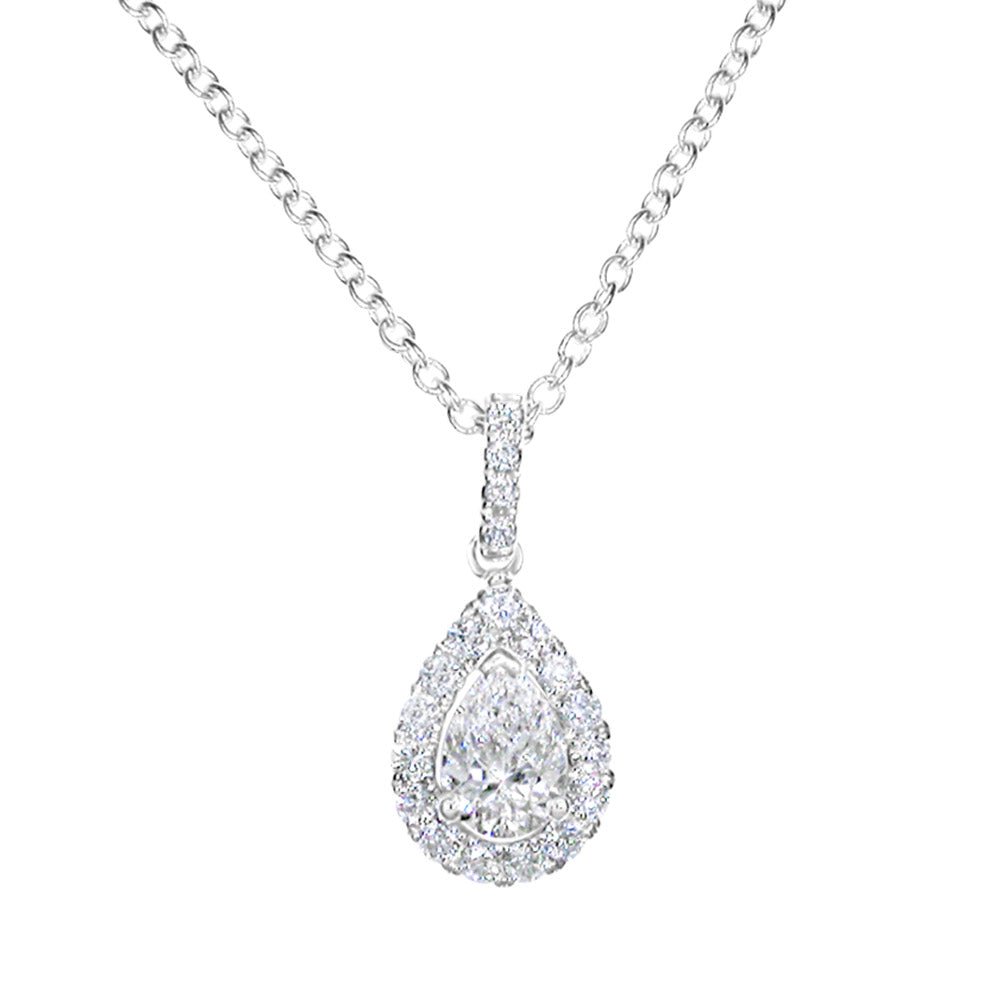 Diamond Pear Shape Cluster Pendant - Deacon & Son