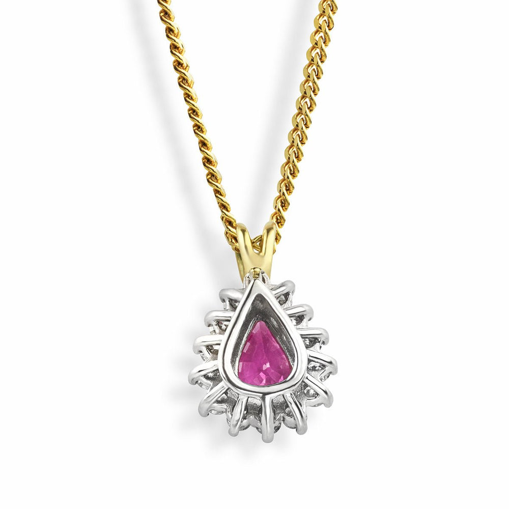 Pink Sapphire and Diamond Pendant - Deacon & Son