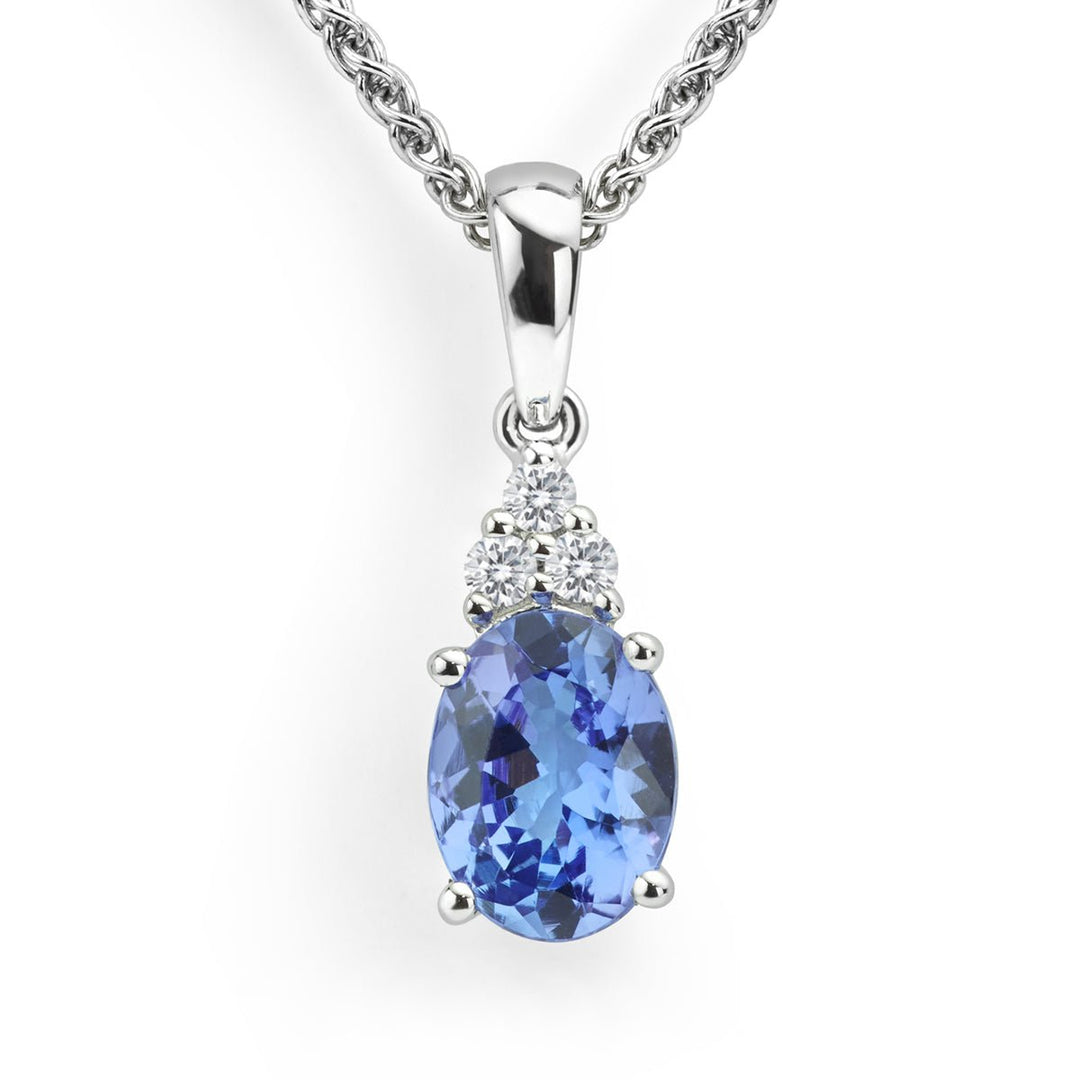 Tanzanite and Diamond Pendant - Deacon & Son