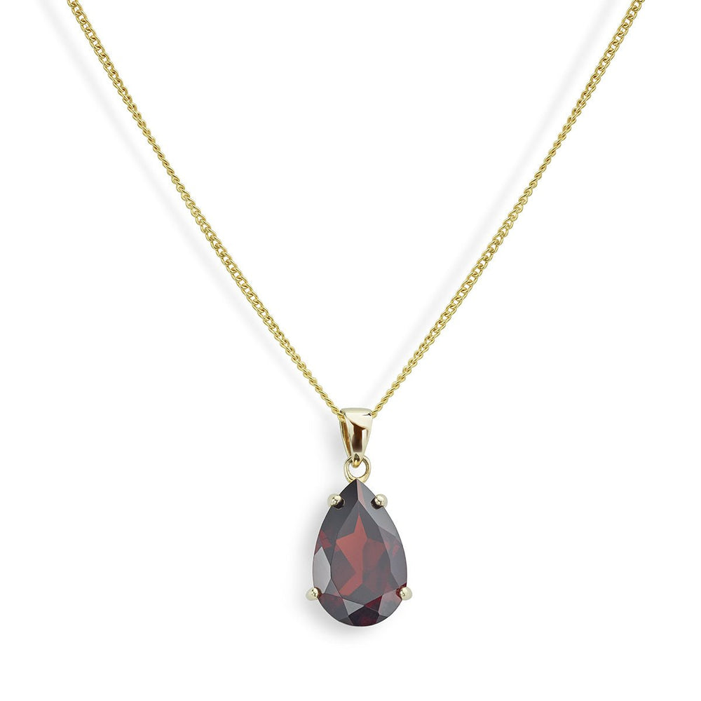 Garnet Pear Cut Pendant - Deacon & Son