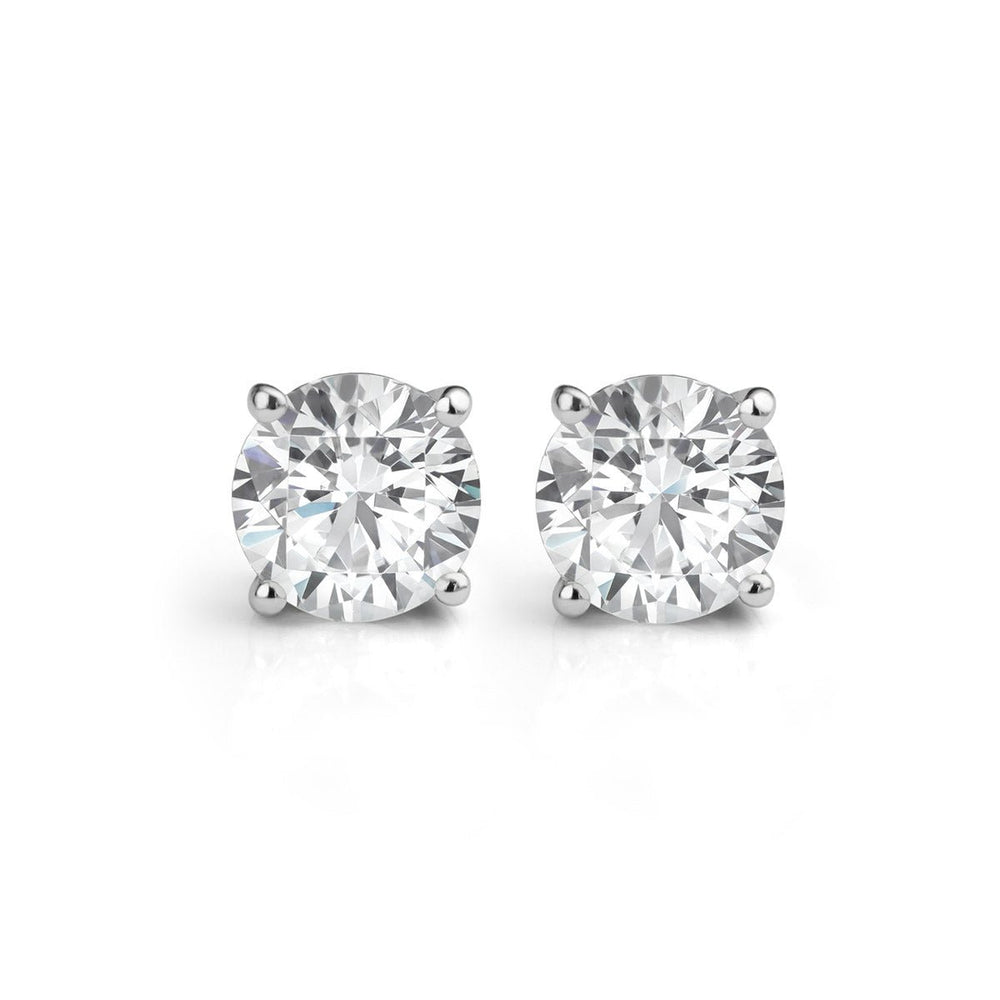 Solitaire Diamond Stud Earrings - Deacon & Son
