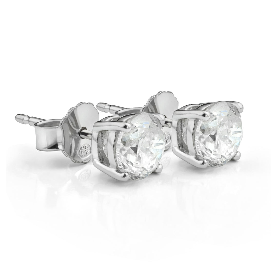 Solitaire Diamond Stud Earrings - Deacon & Son