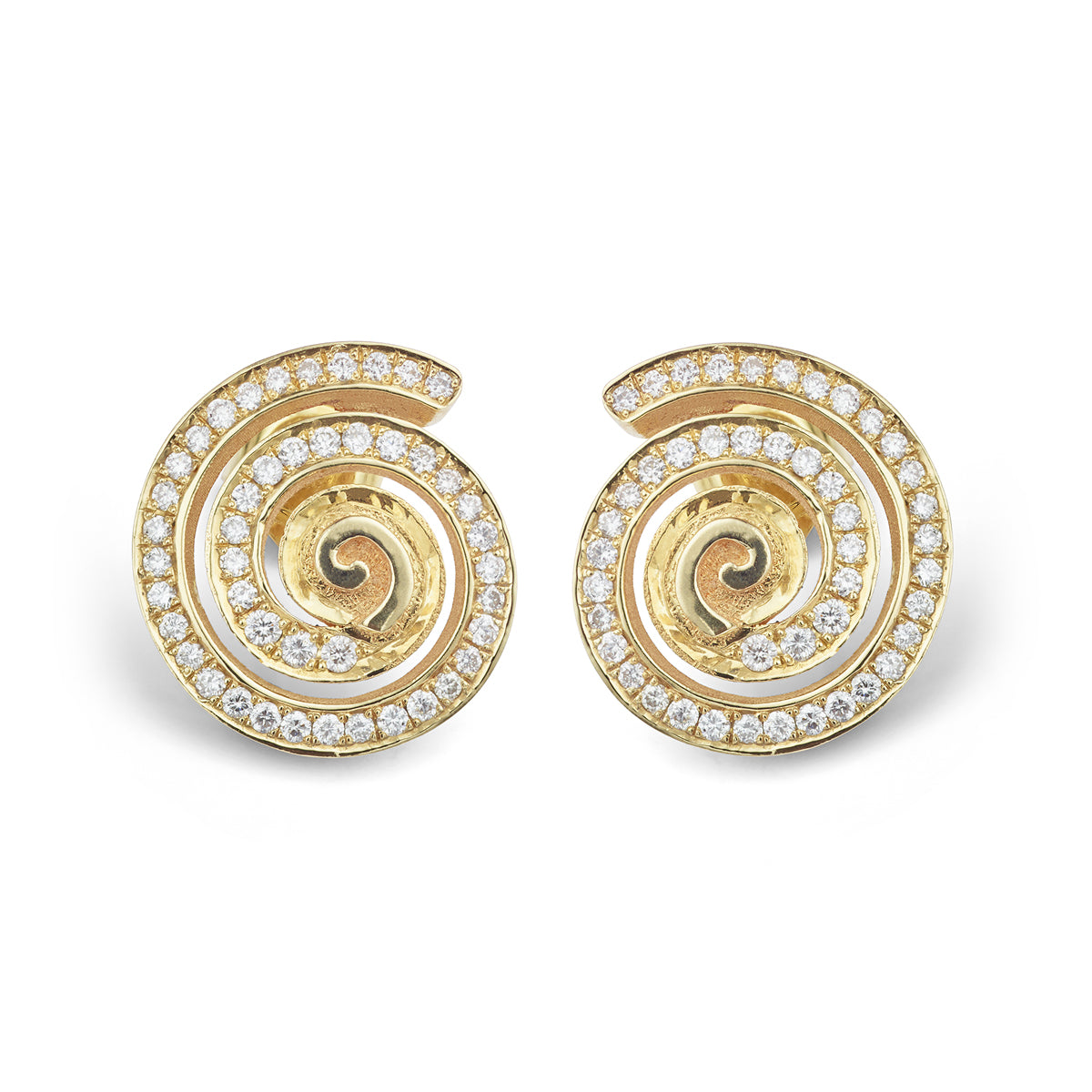 Diamond Spiral Earrings