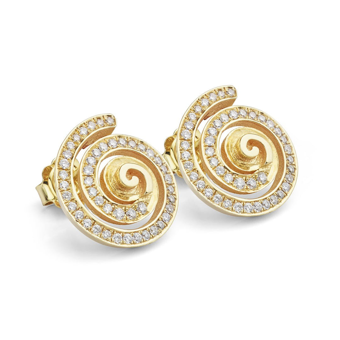 Diamond Spiral Earrings - Deacon & Son