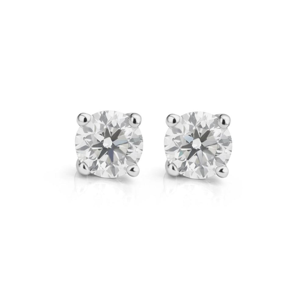 Platinum diamond stud earrings - Deacon & Son