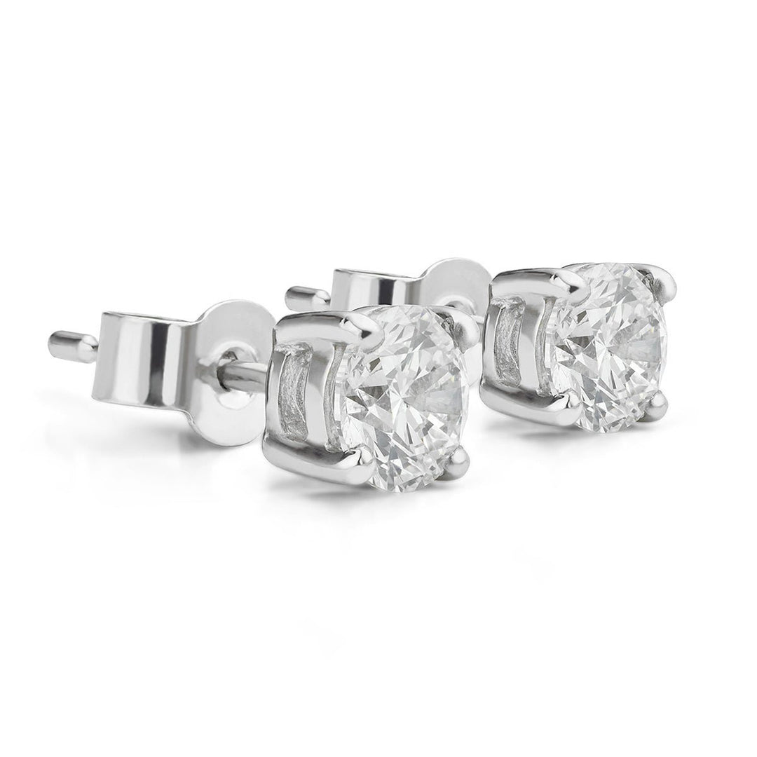 Platinum diamond stud earrings - Deacon & Son