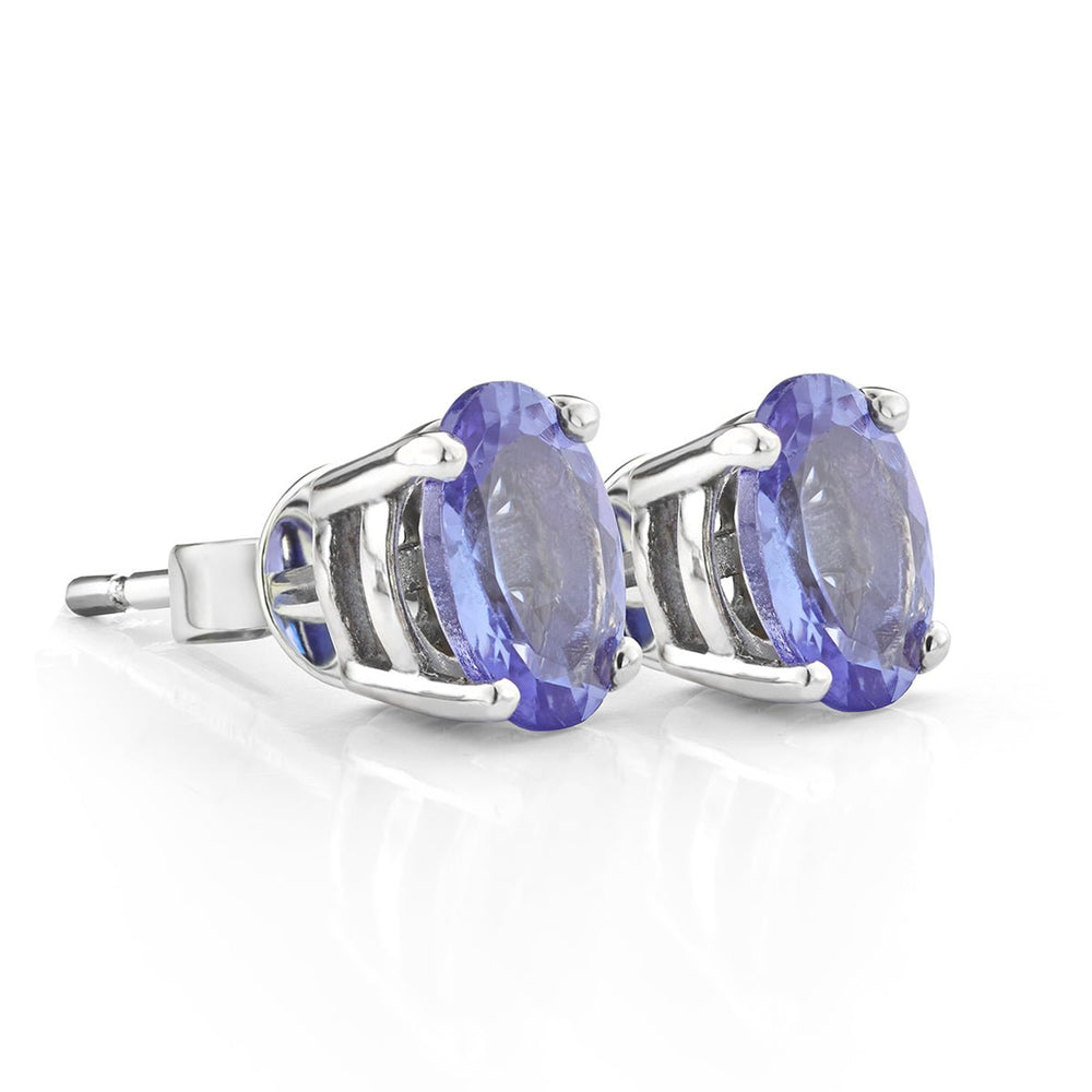 Tanzanite Oval Stud Earrings - Deacon & Son