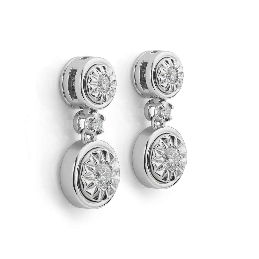 Diamond Drop Illusion Earrings - Deacon & Son