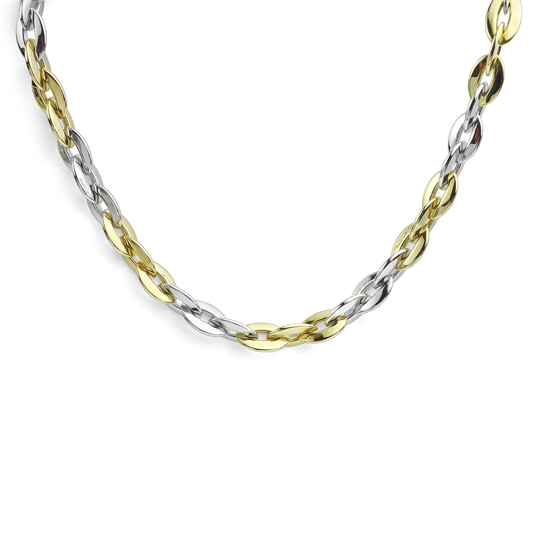 Flat Oval Link Necklace