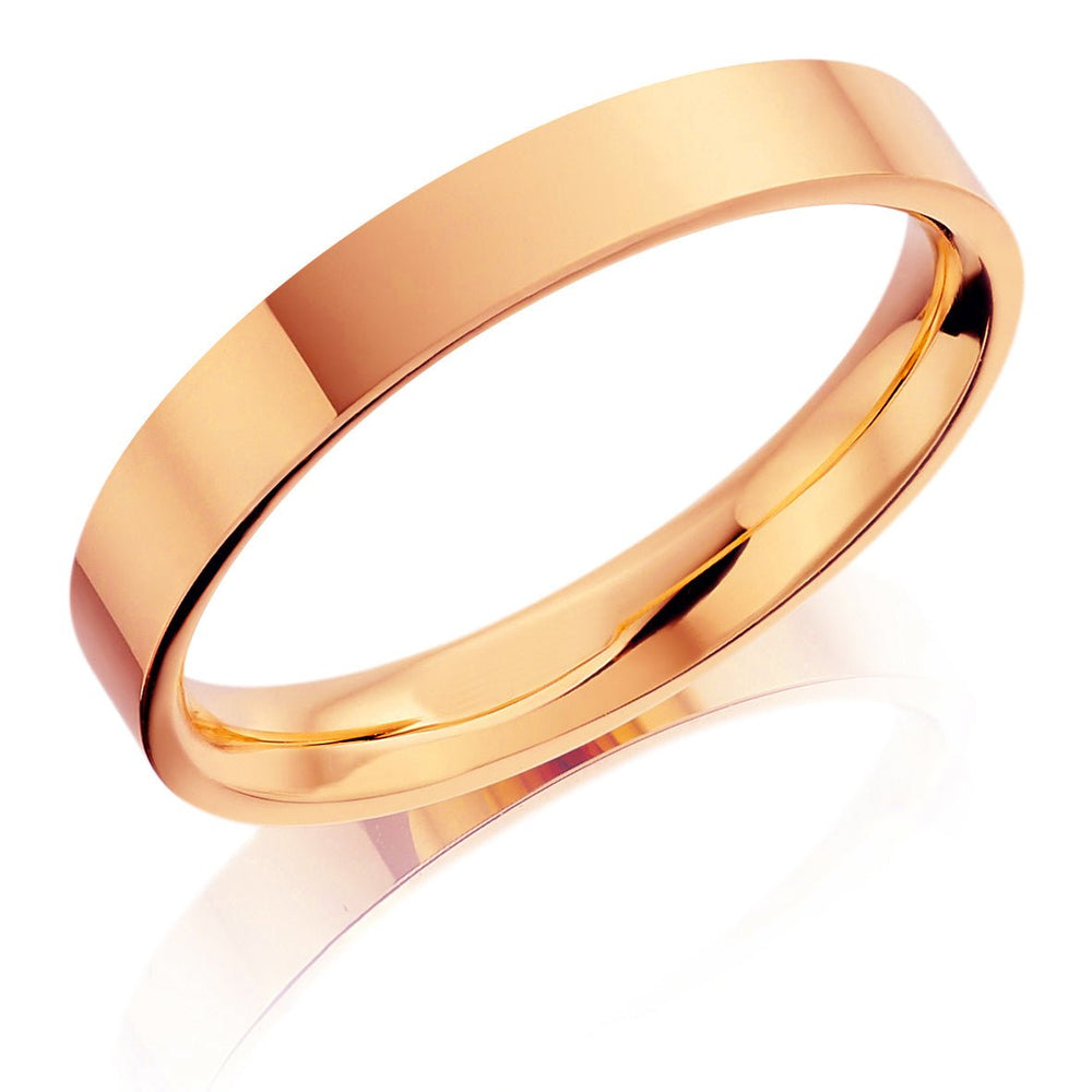 3mm Flat Court Wedding Ring - Deacon & Son