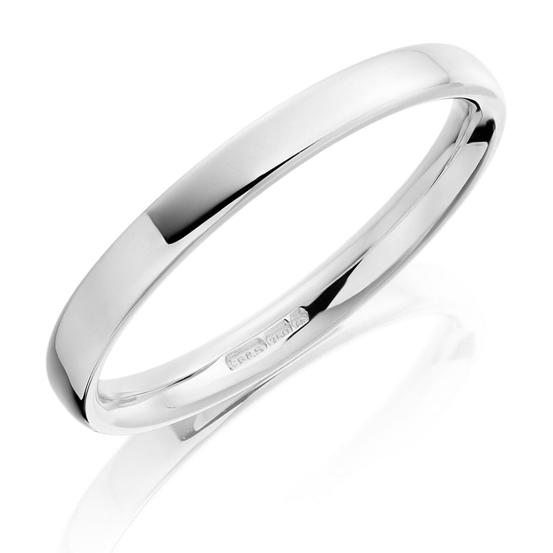 2.5mm Flat Court Wedding Ring - Deacon & Son