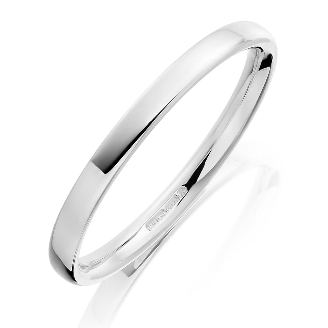 2mm Flat Court Wedding Ring - Deacon & Son
