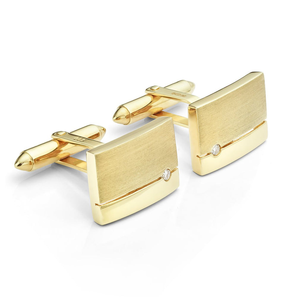 Diamond Set Cufflinks - Deacon & Son