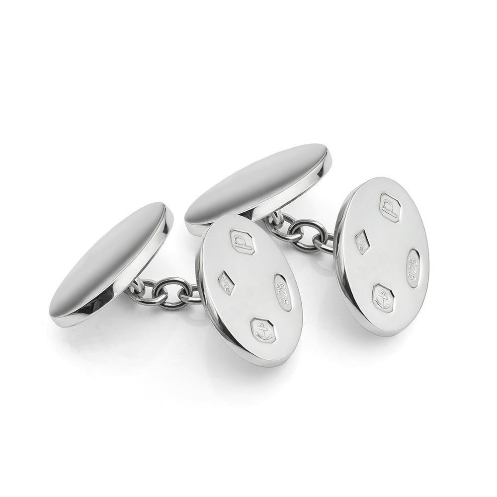 Silver Deacons hallmarked cufflinks - Deacon & Son