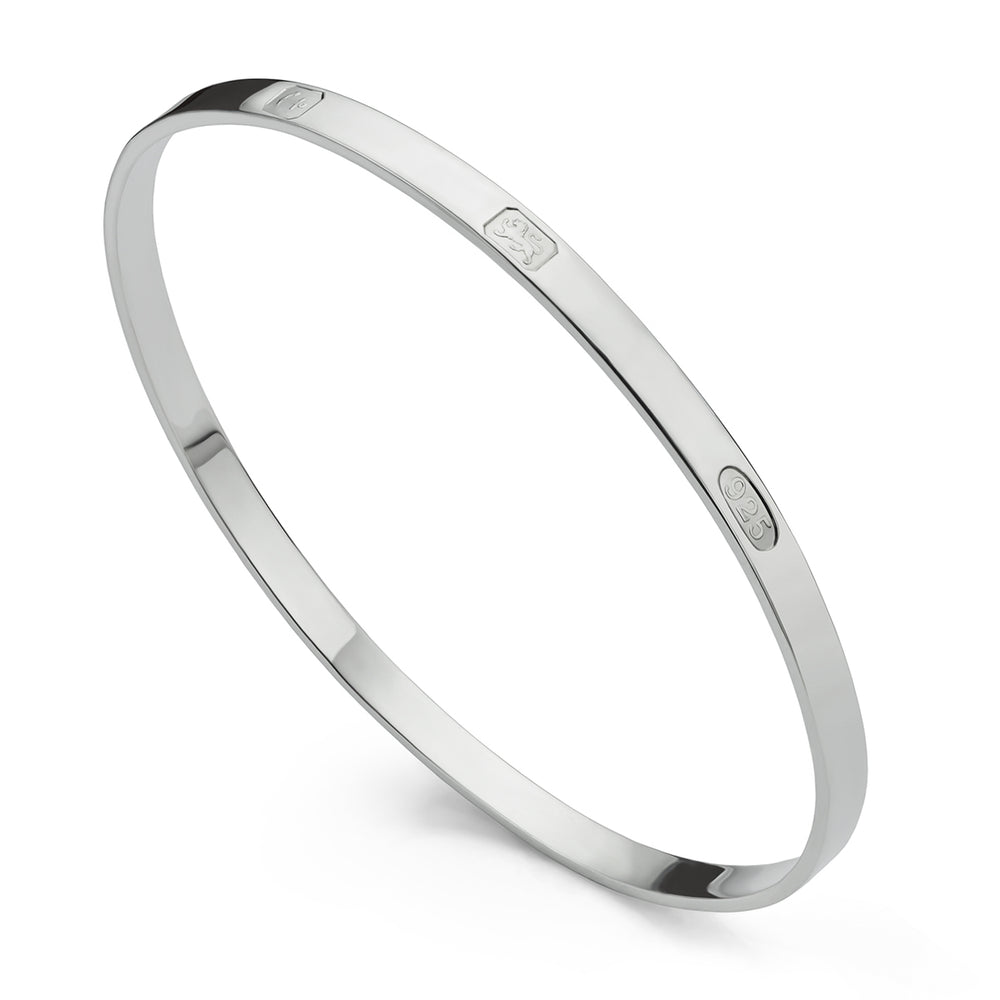 Silver Deacons hallmarked bangle - Deacon & Son