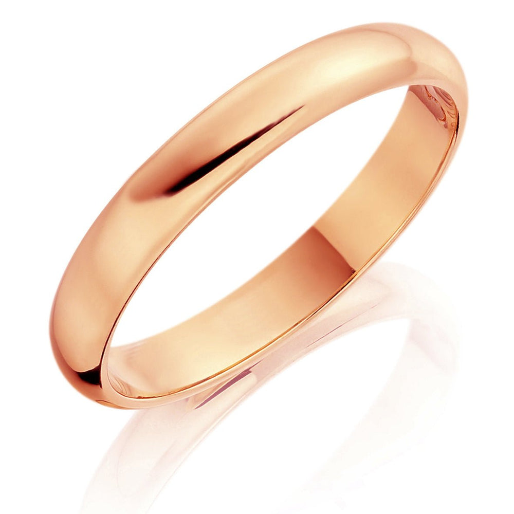 3mm D - Shape Wedding Ring - Deacon & Son