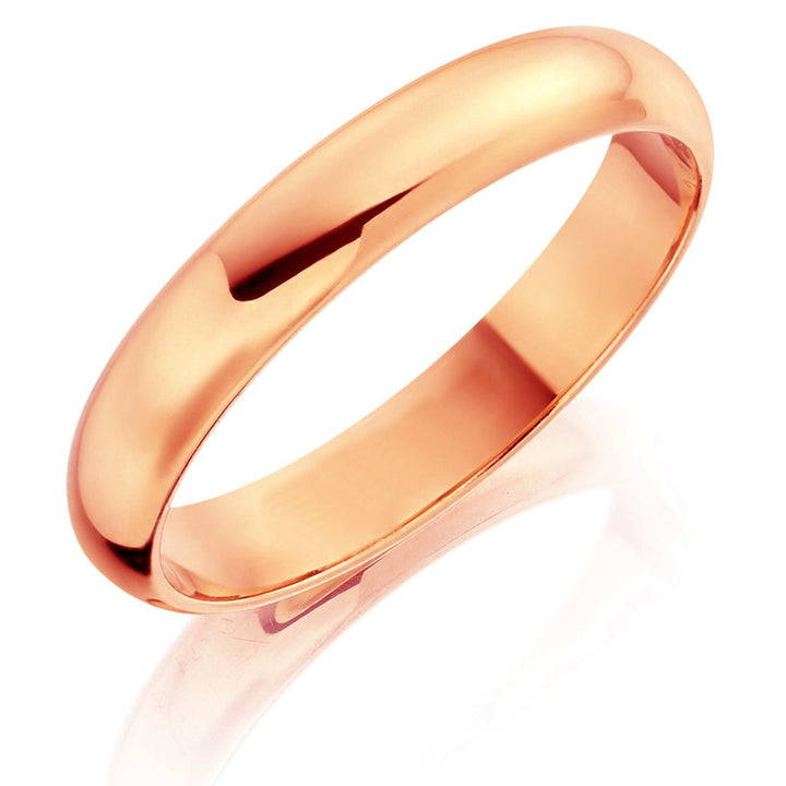 4mm D Shape Wedding Ring - Deacon & Son